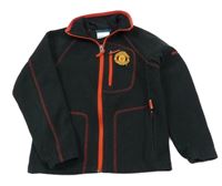 Černá fotbalová fleecová funkční propínací mikina - Manchester United Columbia