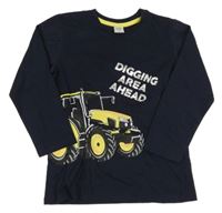 Tmavomodré triko s traktorem Kiki&Koko