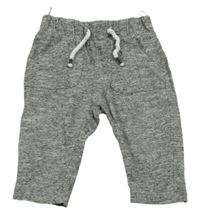 Černo-šedé melírované tepláky C&A