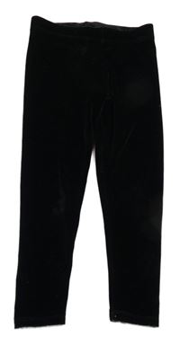 Černé sametové třpytivé legíny F&F