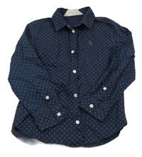 Tmavomodrá puntíkatá košile H&M