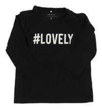 Černé triko s nápisem Name it