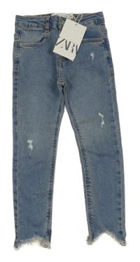 Nové - Modré skinny rifle s prošoupáním Zara