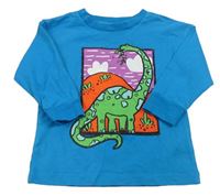 Tyrkysové mikinotriko s dinosaurem Next 