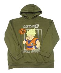 Khaki mikina Dragonball s kapucí Primark