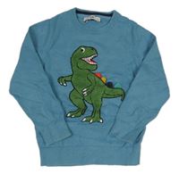 Modrý svetr s dinosaurem C&A