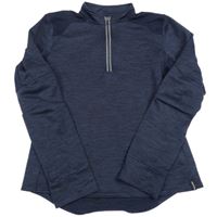 Tmavomodrá melírovaná sportovní funkční mikina Decathlon 