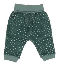 Tmavozelené manšestrové kalhoty se vzorem Boboli