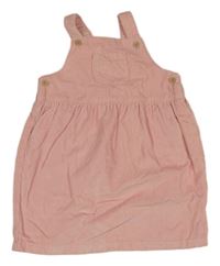 Světlerůžové manšestrové šaty s kapsou M&S