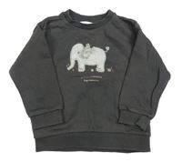 Šedá mikina se slonem Mango