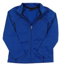 Kobaltově modrá sportovní funkční propínací mikina Under Armour 