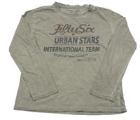 Šedé triko s nápisy Alive 