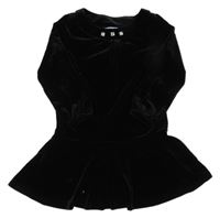 Černé sametové šaty s knoflíčky Harstrings