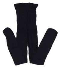 Tmavomodré silonové punčocháče