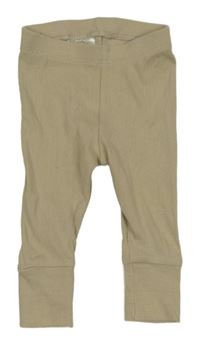 Béžové žebrované tepláky H&M