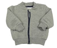 Šedá žebrovaná propínací mikina Primark