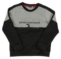 Černo-šedá mikina s 3D nápisem Pep&Co