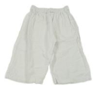 Bílé mušelínové culottes kalhoty 