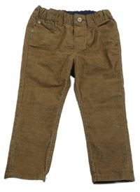 Hnědé manšestrové kalhoty H&M