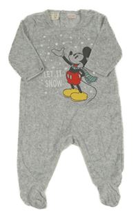 Šedý sametový overal s Mickeym Zara