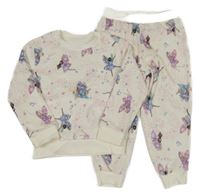 Smetanové plyšové pyžamo s vílami F&F