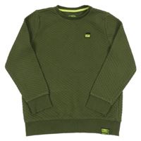 Khaki vzorovaná mikina s nášivkou F&F