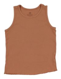 Světleskořicový žebrovaný top H&M