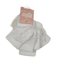 Nové - 3x - Bílé ponožky s volánky Snuggle vel. 19-22