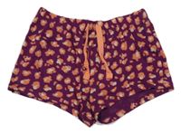 Purpurovo-oranžové vzorované kraťasy Pepperts