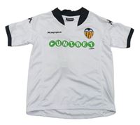 Bílo-černý funkční fotbalový dres Valencia Kappa