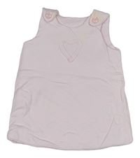 Světlerůžové zateplené šaty se srdíčkem z kanýrku Mothercare