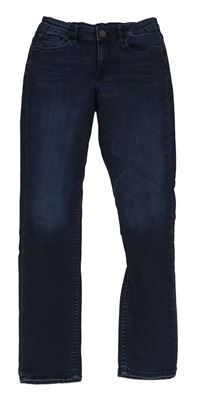 Tmavomodré skinny fit teplákové rifle H&M