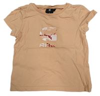 Pudrové tričko s logem G-STAR RAW