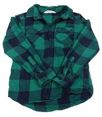 Tmavozeleno/tmavomodrá kostkovaná košile H&M