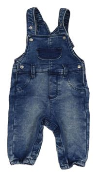 Modré plísňové teplákové riflové laclové kalhoty IDEXE