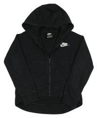 Černá propínací mikina s logem a kapucí Nike