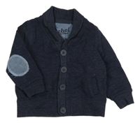 Tmavomodrá melírovaná propínací mikina Rebel