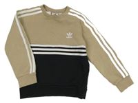 Béžovo-černá mikina Adidas