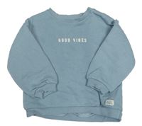 Modrošedá mikina s nápisem F&F