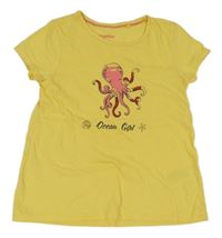 Žluté tričko s chobotnicí lupilu