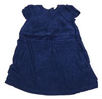 Tmavomodré manšestrové šaty John Lewis