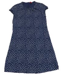 Tmavomodro-bílé vzorované šaty S. Oliver