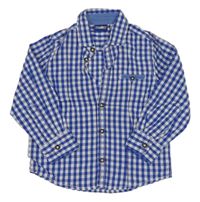 Námořnicky modro-bílá kostkovaná košile lupilu