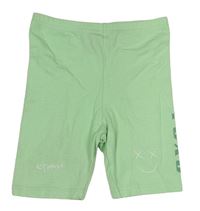 Zelenkavé elastické kraťasy se smajlíkem zn. Couture