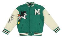 Zeleno-smetanová baseballová mikina s Mickeym Primark