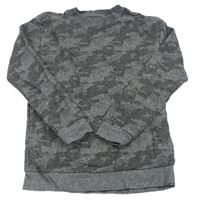 Tmavošedá army melírovaná mikina M&S