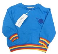 Nové - Modrá mikina s planetou