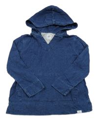 Modrá mikina riflového vzhledu s kapucí GAP