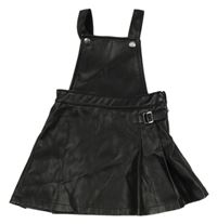 Černé koženkové laclové šaty Primark