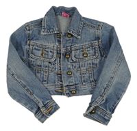 Modrá riflová crop bunda Tik&Tak